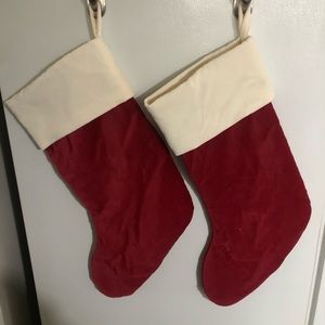 Pottery Barn Velvet Cotton 20” Pair of Stockings